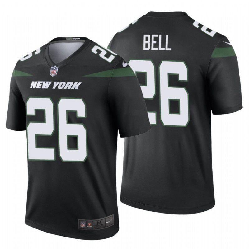 Men New York Jets 26 Le Veon Bell Nike Black Color Rush Legend NFL Jersey